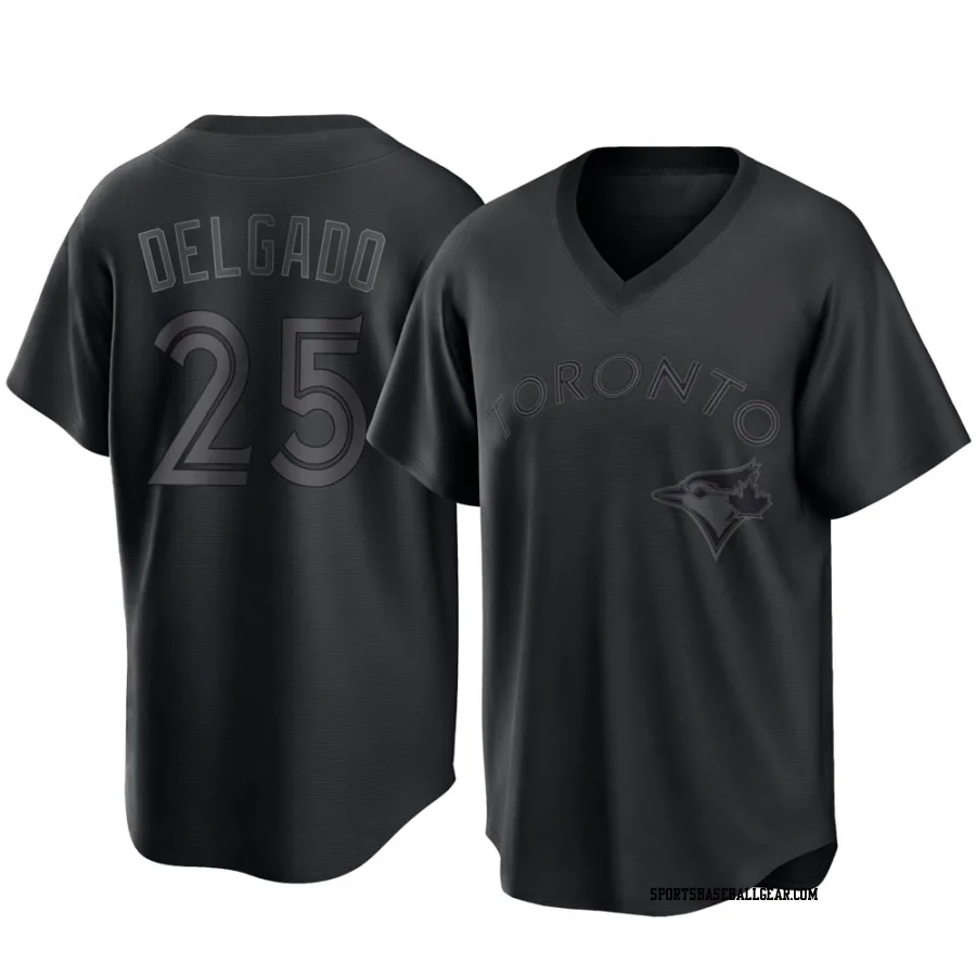 Carlos Delgado Men's Toronto Blue Jays Black Replica Pitch Fashion Jersey