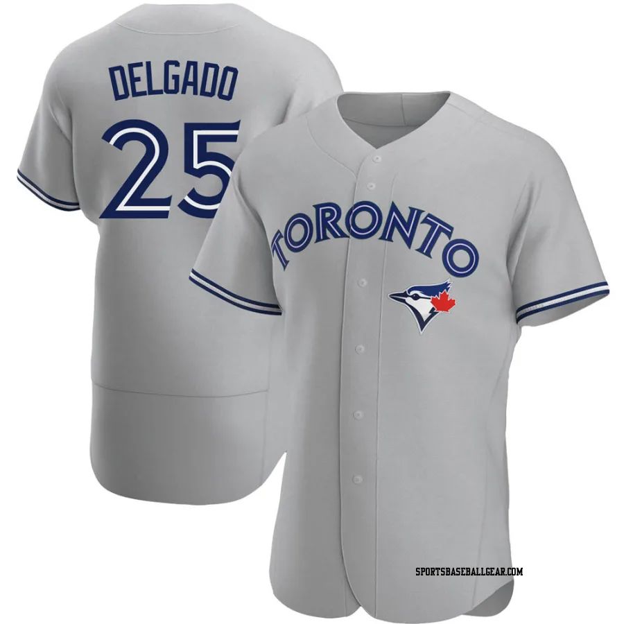 Carlos Delgado Men's Toronto Blue Jays Gray Authentic Road Jersey