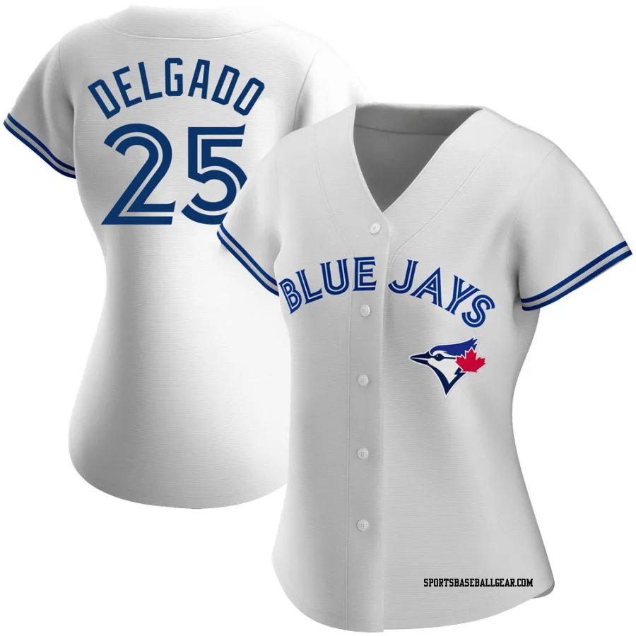 Carlos Delgado Women's Toronto Blue Jays White Authentic Home Jersey