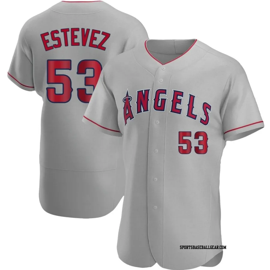 Carlos Estevez Men's Los Angeles Angels Gray Authentic Road Jersey