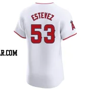 Carlos Estevez Men's Los Angeles Angels White Elite Home Jersey