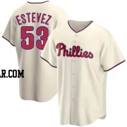 Carlos Estevez Men's Philadelphia Phillies Cream Replica Alternate Jersey