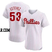 Carlos Estevez Men's Philadelphia Phillies White Elite Home Jersey