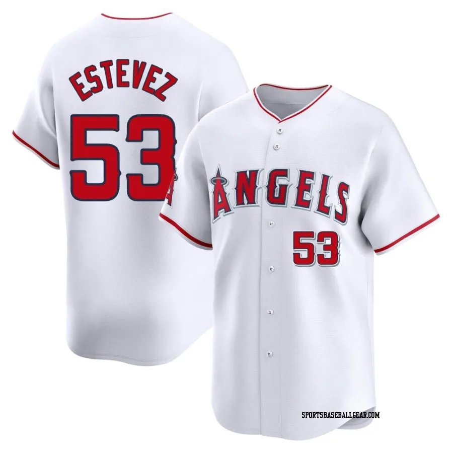 Carlos Estevez Youth Los Angeles Angels White Limited Home Jersey