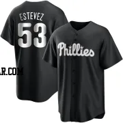 Carlos Estevez Youth Philadelphia Phillies Black/White Replica Jersey