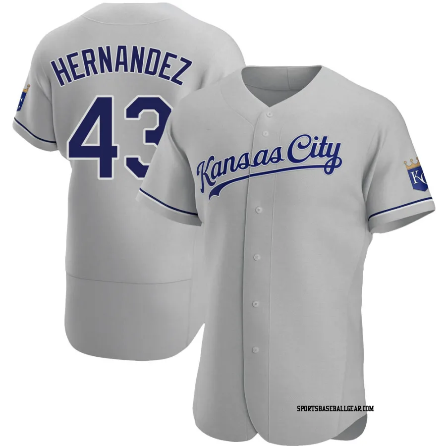 Carlos Hernandez Men's Kansas City Royals Gray Authentic Road Jersey