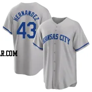 Carlos Hernandez Men's Kansas City Royals Gray Replica 2022 Road Jersey