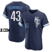 Carlos Hernandez Men's Kansas City Royals Navy Authentic 2022 City Connect Jersey