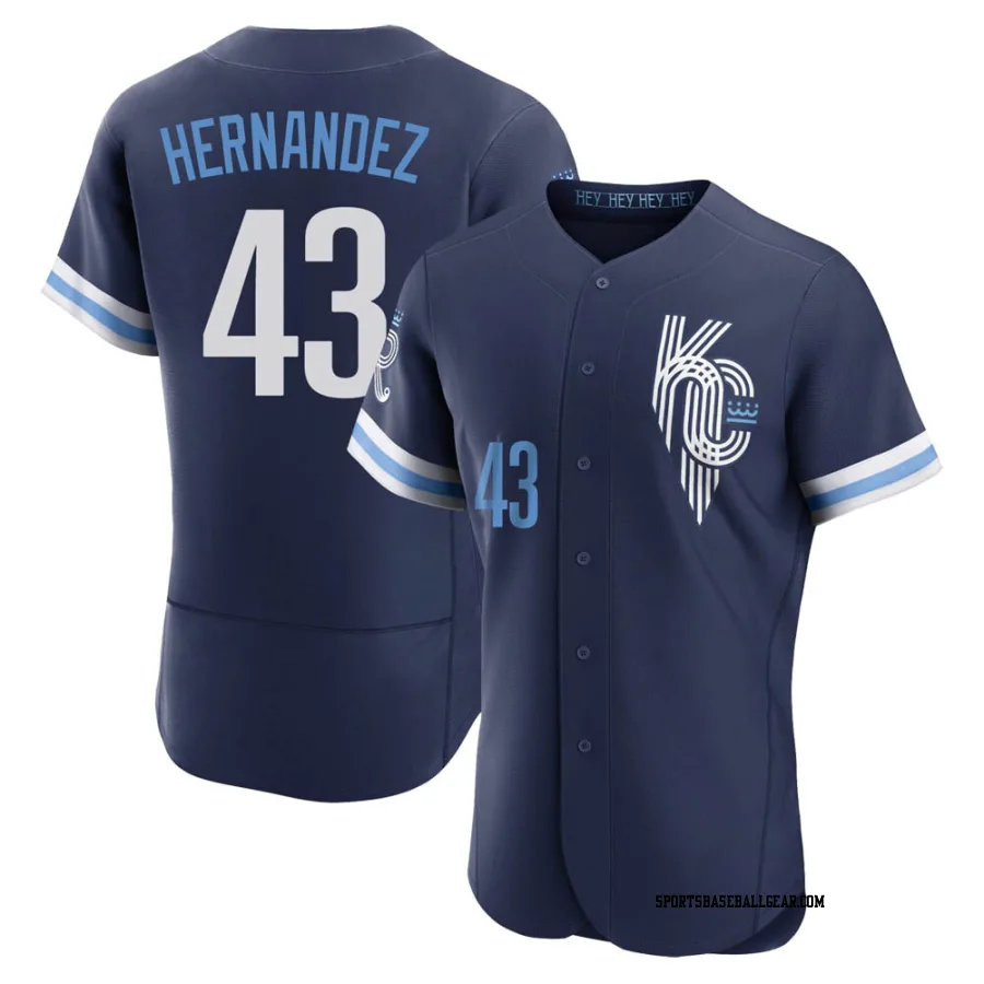 Carlos Hernandez Men's Kansas City Royals Navy Authentic 2022 City Connect Jersey