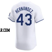 Carlos Hernandez Men's Kansas City Royals White Elite Home Jersey