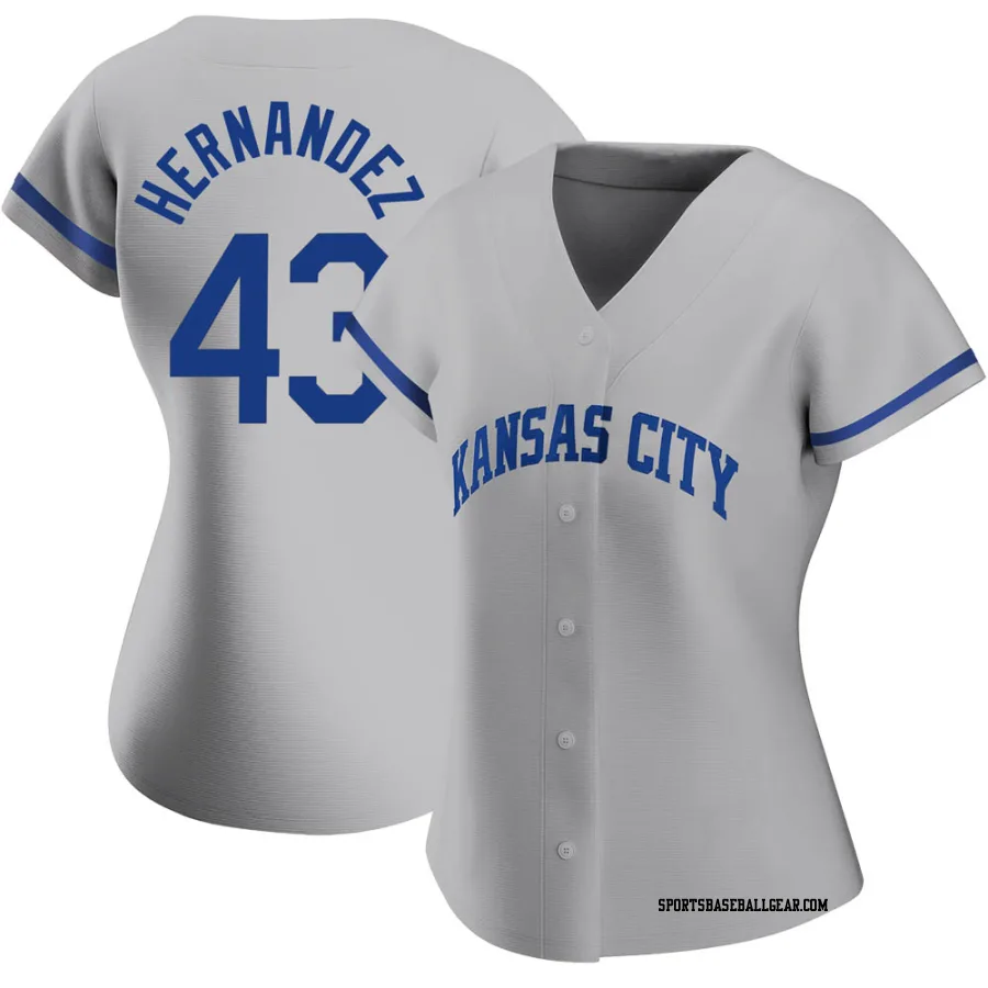 Carlos Hernandez Women's Kansas City Royals Gray Authentic 2022 Road Jersey