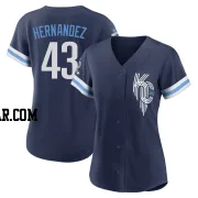 Carlos Hernandez Women's Kansas City Royals Navy Authentic 2022 City Connect Jersey