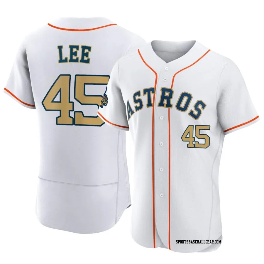 Carlos Lee Men's Houston Astros Gold Authentic White 2023 Collection Jersey