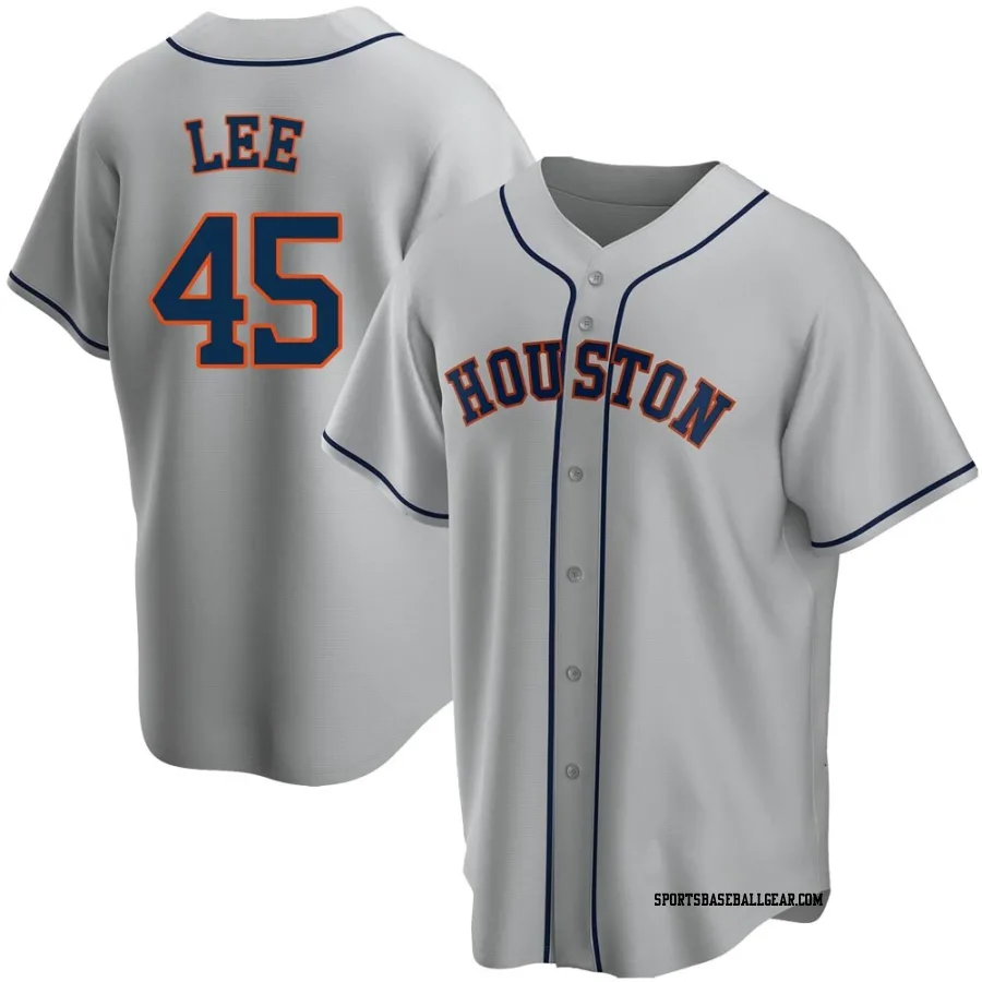 Carlos Lee Men's Houston Astros Gray Replica Road Jersey