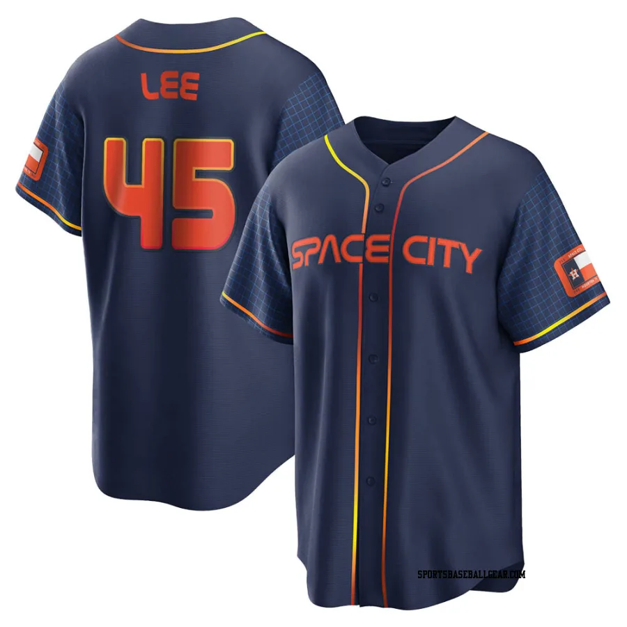 Carlos Lee Men's Houston Astros Navy Replica 2022 City Connect Jersey