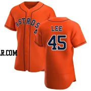 Carlos Lee Men's Houston Astros Orange Authentic Alternate Jersey