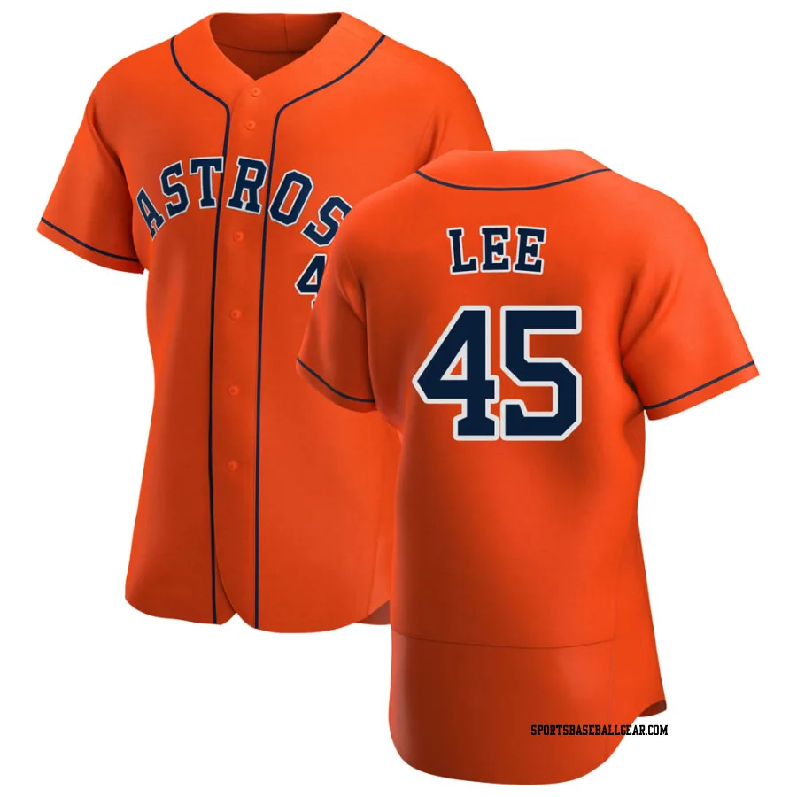 Carlos Lee Men's Houston Astros Orange Authentic Alternate Jersey