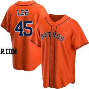 Carlos Lee Men's Houston Astros Orange Replica Alternate Jersey