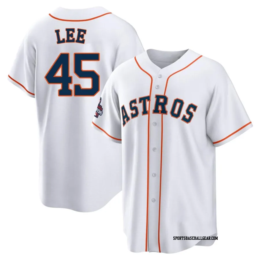 Carlos Lee Men's Houston Astros White Replica 2022 World Series Champions Home Jersey