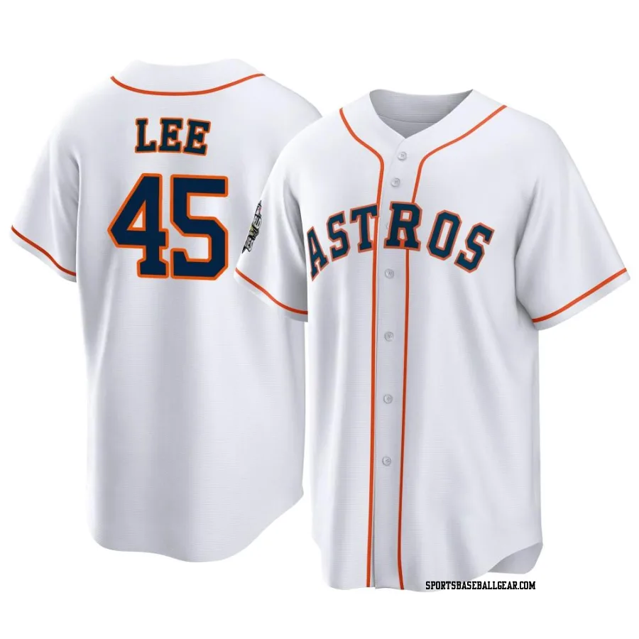 Carlos Lee Men's Houston Astros White Replica 2022 World Series Home Jersey