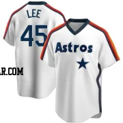 Carlos Lee Men's Houston Astros White Replica Home Cooperstown Collection Team Jersey