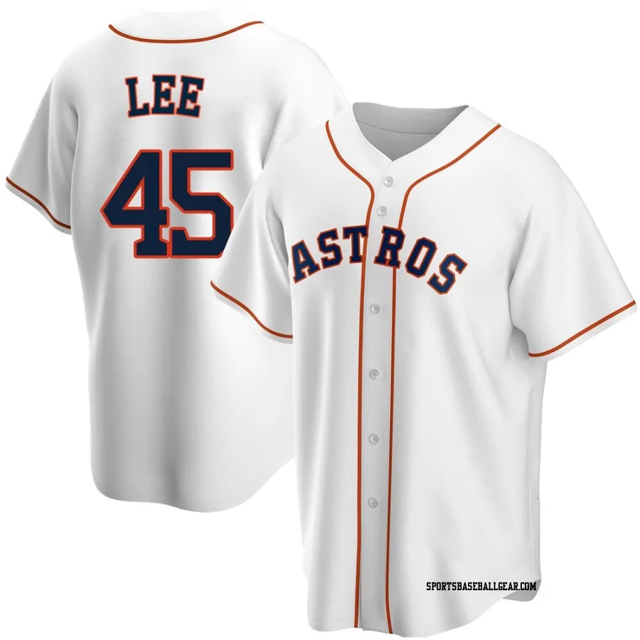 Carlos Lee Men's Houston Astros White Replica Home Jersey