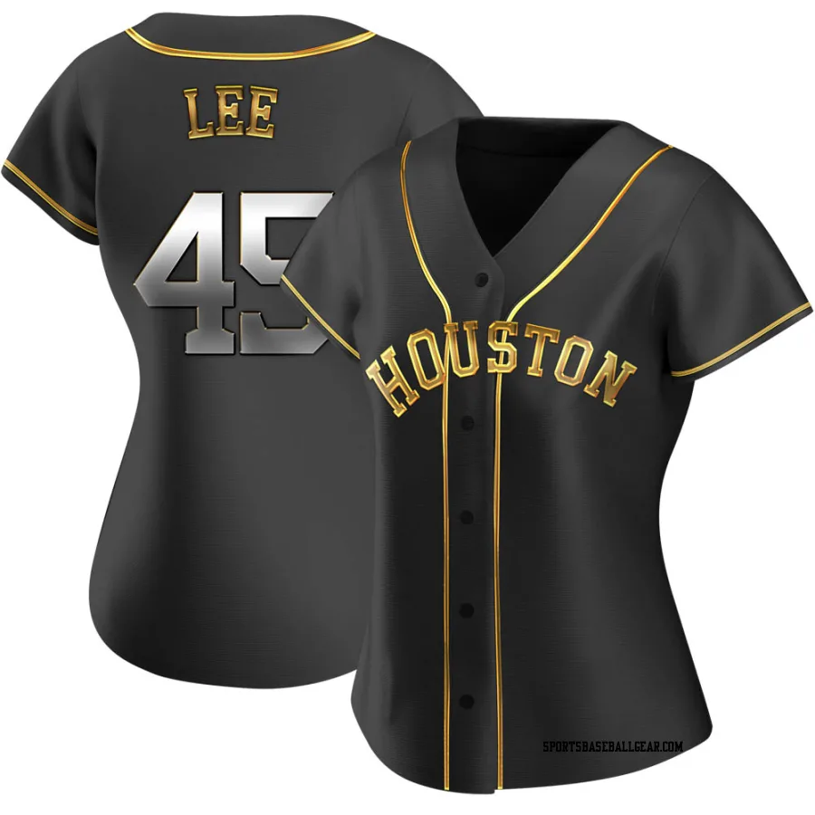 Carlos Lee Women's Houston Astros Black Golden Replica Alternate Jersey