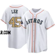 Carlos Lee Youth Houston Astros Gold Replica White 2023 Collection Jersey