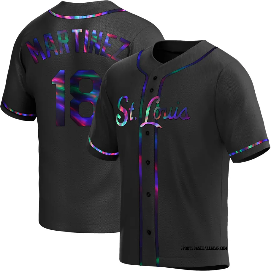 Carlos Martinez Men's St. Louis Cardinals Black Holographic Replica Alternate Jersey