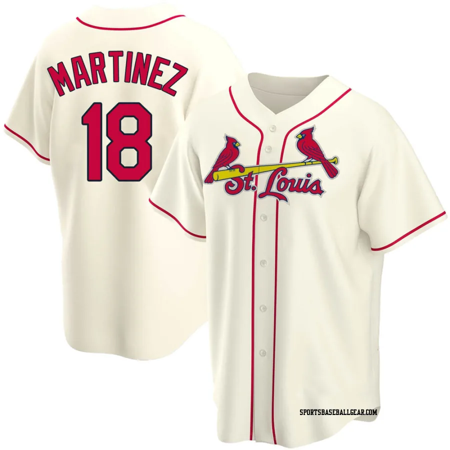 Carlos Martinez Men's St. Louis Cardinals Cream Replica Alternate Jersey