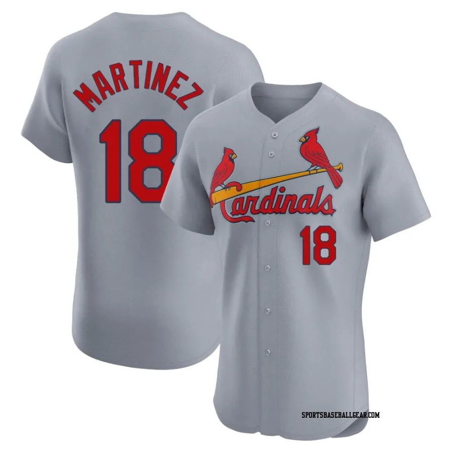 Carlos Martinez Men's St. Louis Cardinals Gray Elite Road Jersey