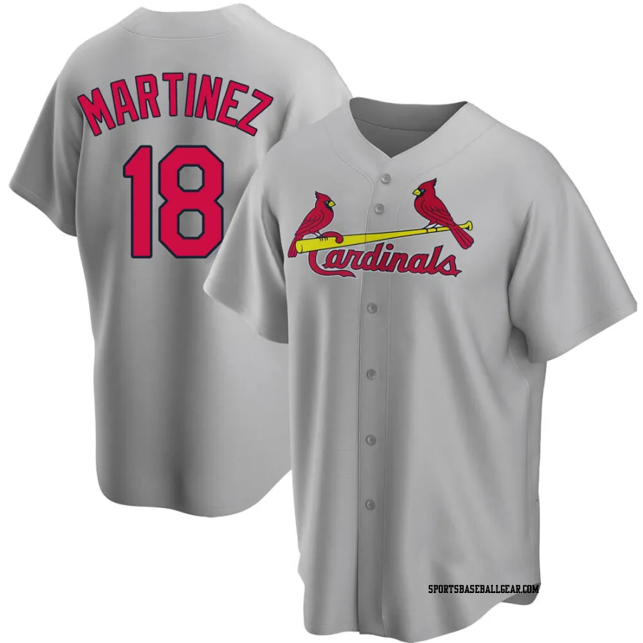 Carlos Martinez Men's St. Louis Cardinals Gray Replica Road Jersey