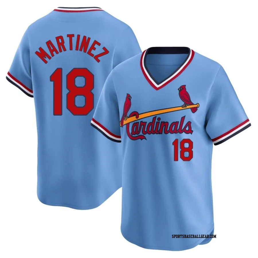 Carlos Martinez Men's St. Louis Cardinals Light Blue Limited Cooperstown Collection Jersey