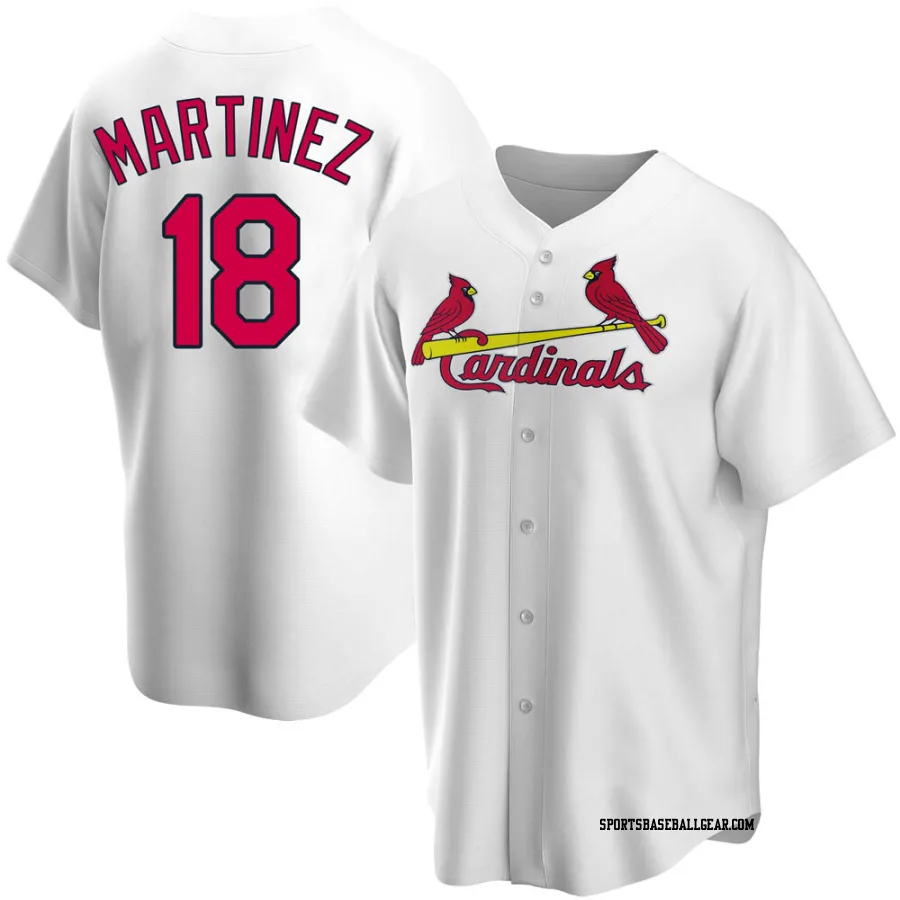 Carlos Martinez Men's St. Louis Cardinals White Replica Home Jersey