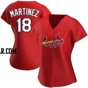 Carlos Martinez Women's St. Louis Cardinals Red Authentic Alternate Jersey