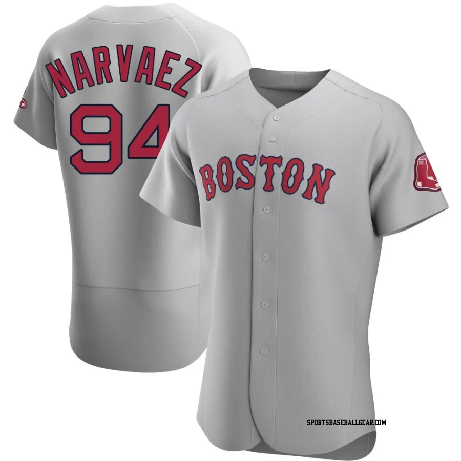 Carlos Narvaez Men's Boston Red Sox Gray Authentic Road Jersey