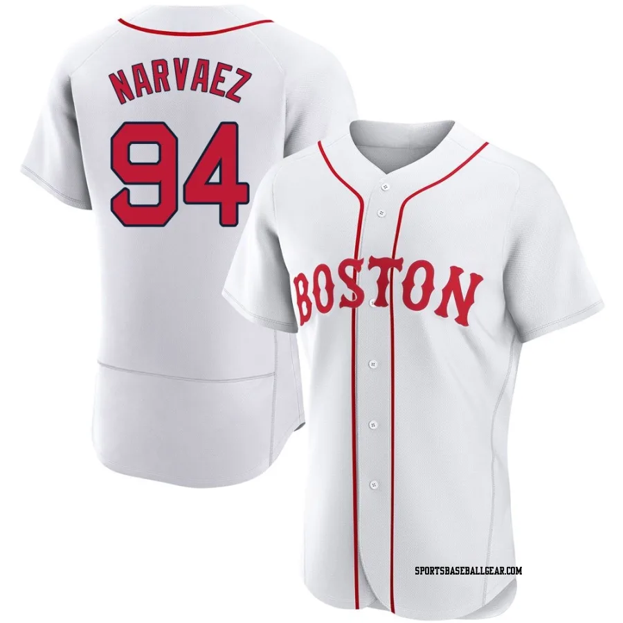 Carlos Narvaez Men's Boston Red Sox White Authentic 2021 Patriots' Day Jersey