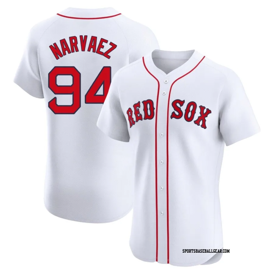 Carlos Narvaez Men's Boston Red Sox White Elite Home Jersey