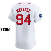 Carlos Narvaez Men's Boston Red Sox White Elite Home Patch Jersey