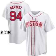 Carlos Narvaez Men's Boston Red Sox White Replica 2021 Patriots' Day Jersey