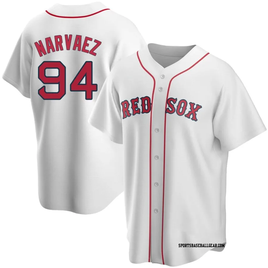 Carlos Narvaez Men's Boston Red Sox White Replica Home Jersey