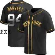 Carlos Narvaez Men's New York Yankees Black Golden Replica Alternate Jersey