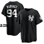 Carlos Narvaez Men's New York Yankees Black/White Replica Jersey