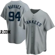 Carlos Narvaez Men's New York Yankees Gray Replica Road Cooperstown Collection Jersey