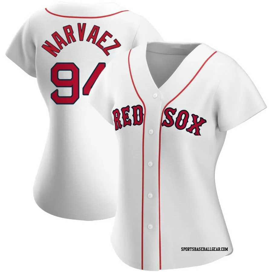 Carlos Narvaez Women's Boston Red Sox White Authentic Home Jersey