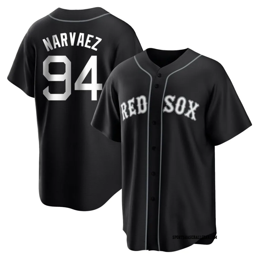 Carlos Narvaez Youth Boston Red Sox Black/White Replica Jersey