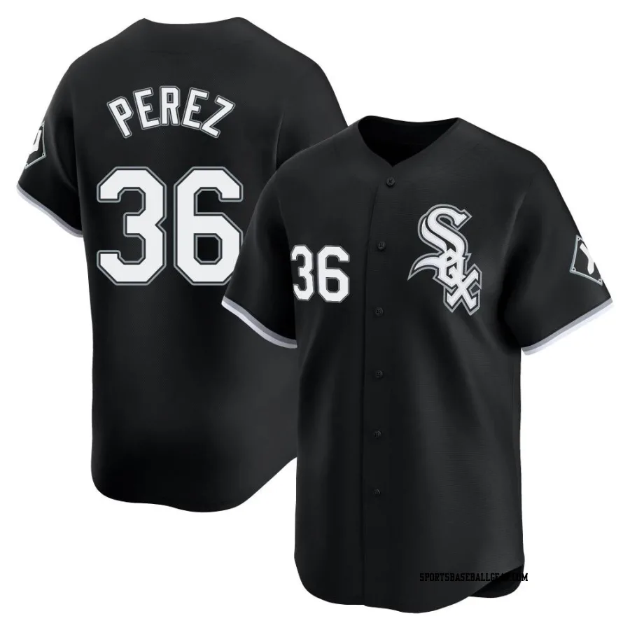 Carlos Perez Men's Chicago White Sox Black Limited Alternate Jersey