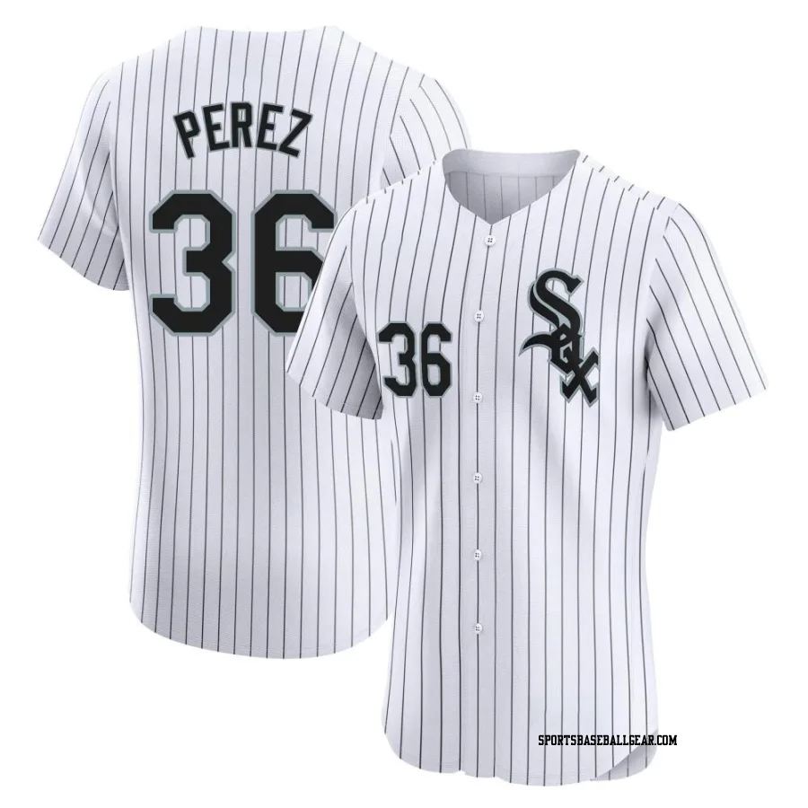 Carlos Perez Men's Chicago White Sox White Elite Home Jersey