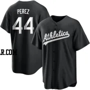 Carlos Perez Men's Oakland Athletics Black/White Replica Jersey