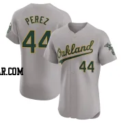 Carlos Perez Men's Oakland Athletics Gray Elite Road Jersey